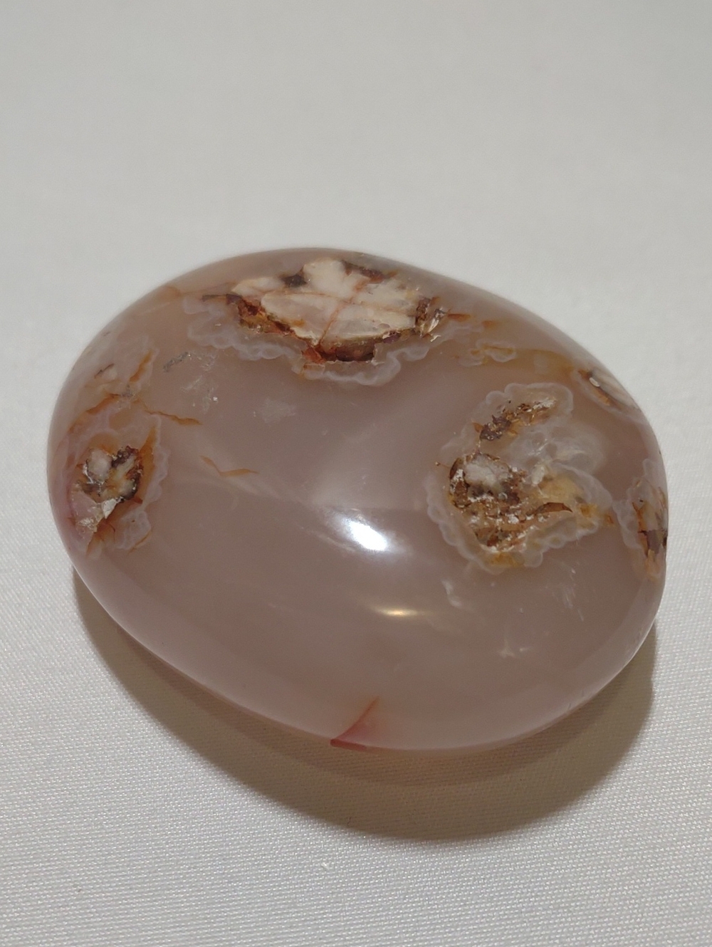 Flower agate Palm Stone